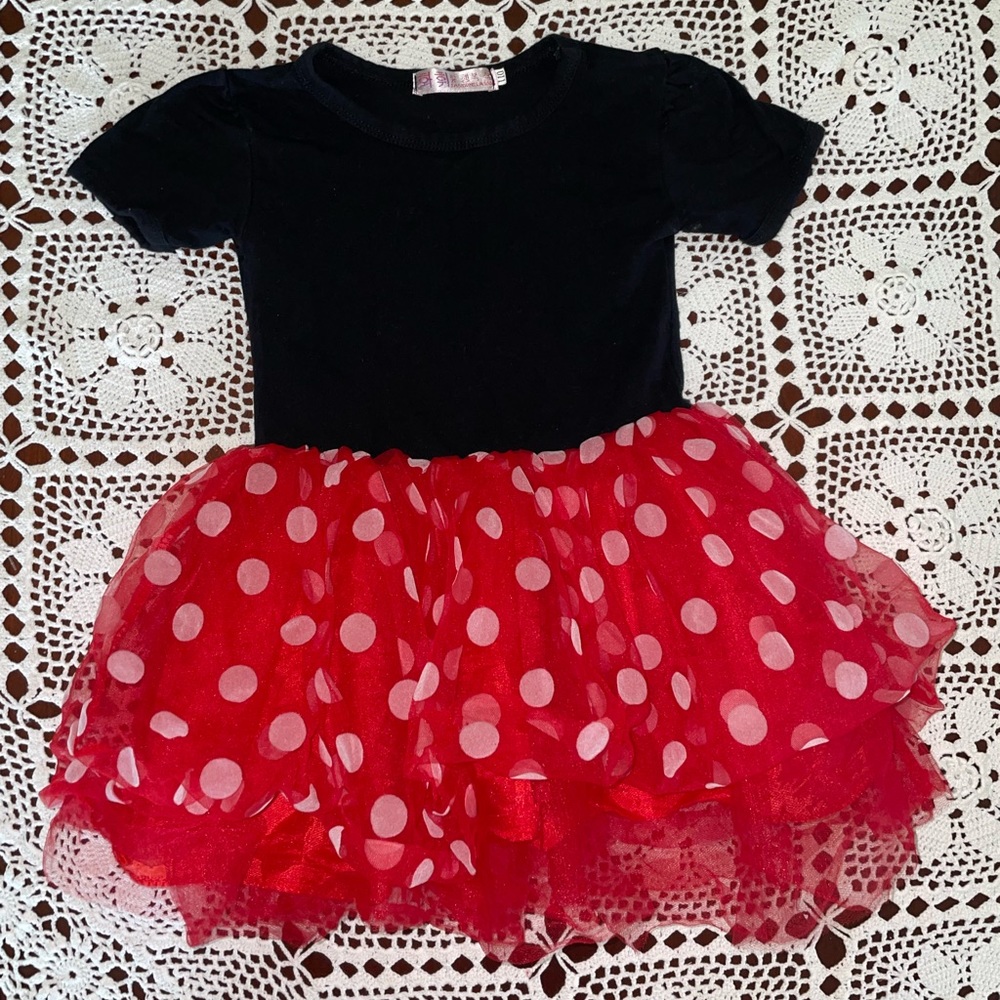 Fashion Classic Minnie Mouse Dress Black Red
